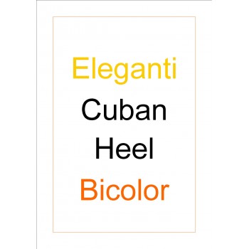 Orginele Naadkous met Cuban Heel van Eleganti Bicolor